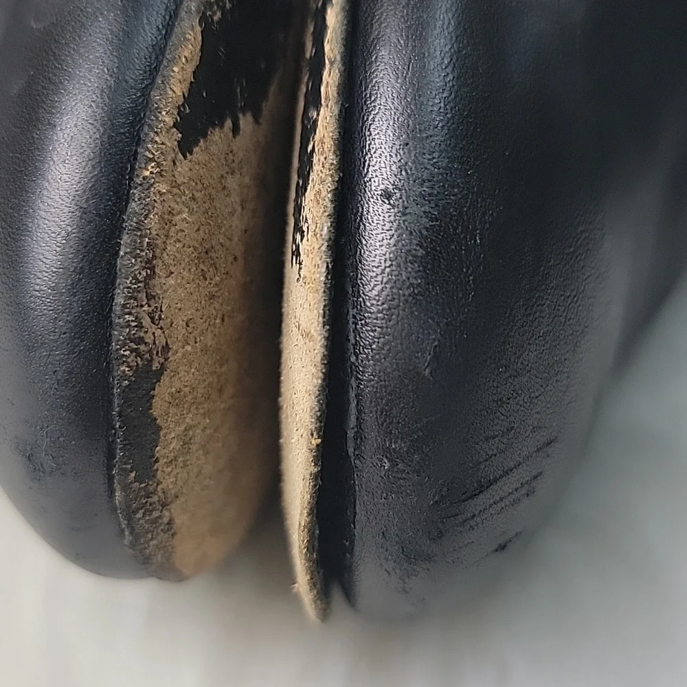 DIOR Agneaua Over The Knee Black Leather Designer Biker VTG Riding Flat Boots 40